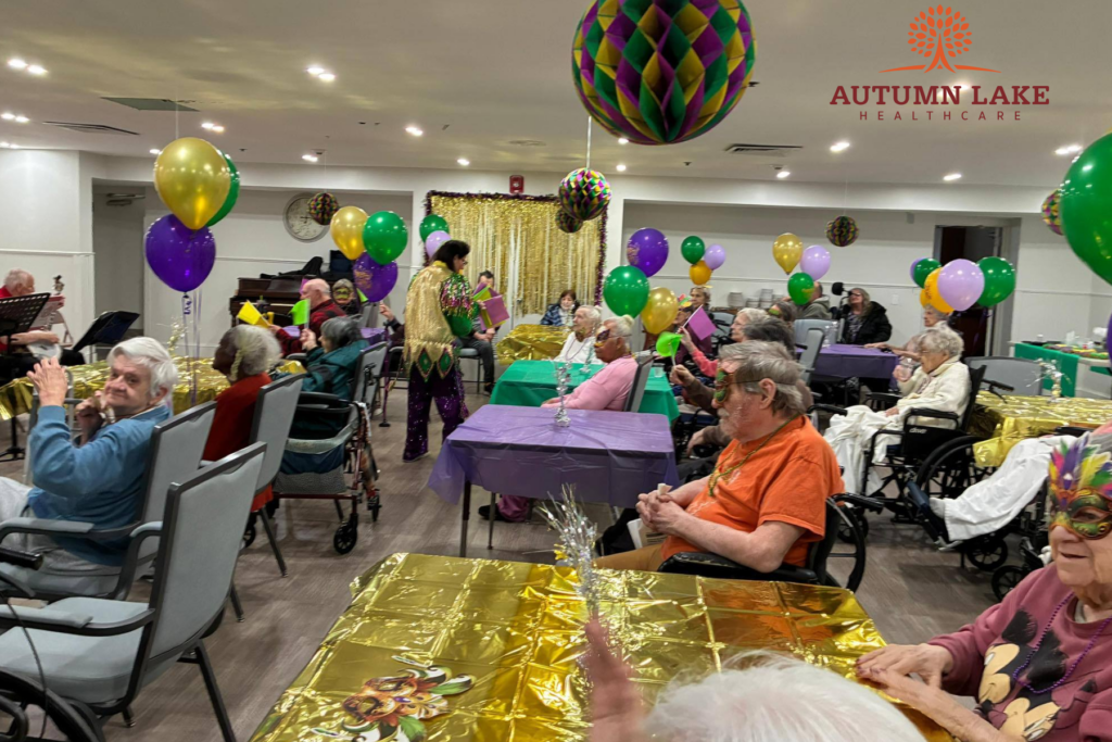 Seniors celebrating a festive